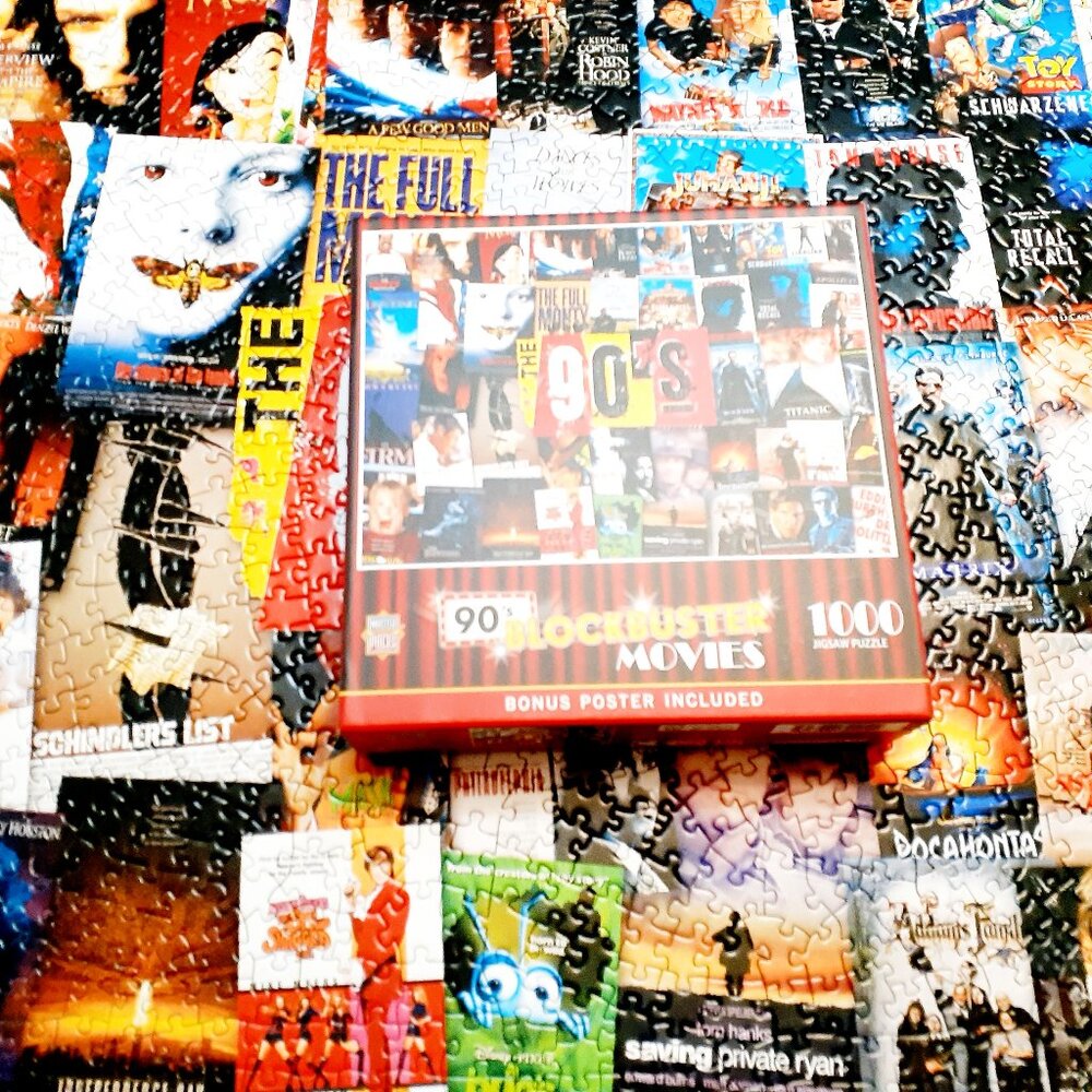 Master Pieces Jigsaw Puzzle 90s Blockbuster Movies 1000 Pieces Complete